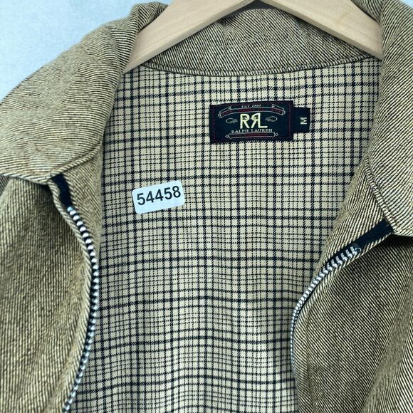 DOUBLE RRL RALPH LAUREN Jacket Mens M Barn Chore Flannel Lined Full Zip Brown - Picture 16 of 16